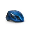 Casco Met Strale Azul Metálico Brillo -Bicicletas Ventas casco met strale azul metalico brillo