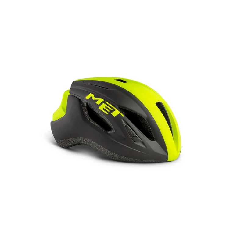 Casco Met Strale Negro/Amarillo Fluo Brillo 3 Casco Met Strale Negro/Amarillo Fluo Brillo