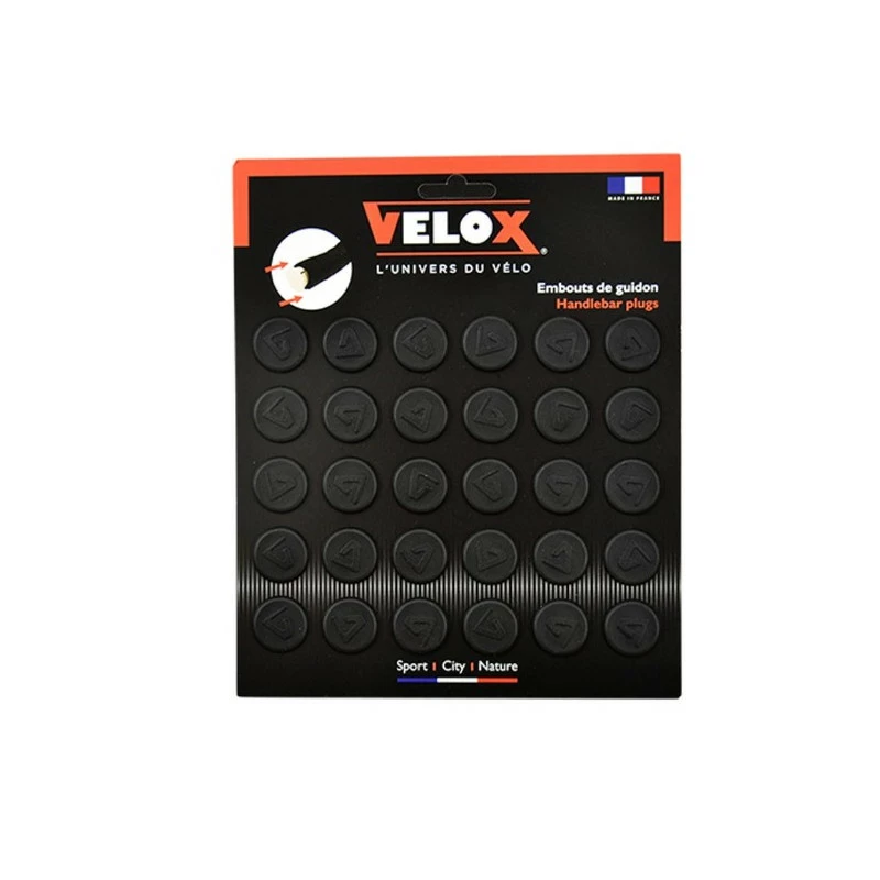 Tapones Manillar Velox Negro 3 Tapones Manillar Velox Negro