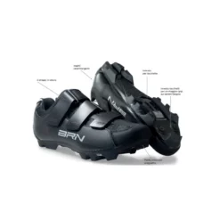 Zapatillas BRN MTB 3 Strappi Negro -Bicicletas Ventas zapatillas brn mtb 3 strappi negro 1
