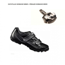 Zapatillas Shimano M065 Negro + Pedales Shimano PD-M505 SPD Negro